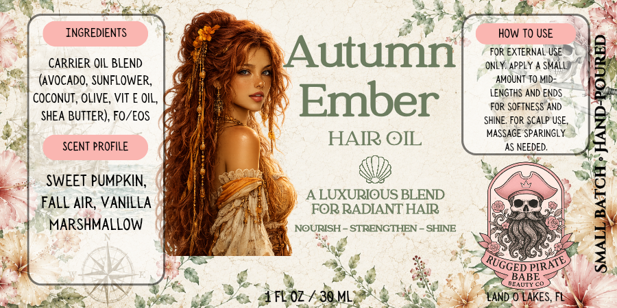 Autumn Ember - Pumpkin, Marshmallow, and Fall Air Hair Oil and Perfume