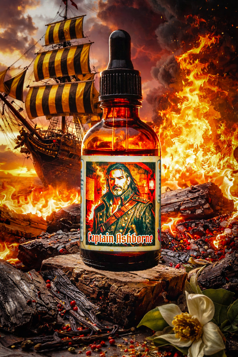 Captain Ashborne - Smoked Woods, Pepper, and Cashmere Embers Beard Oil, Butter, & Cologne