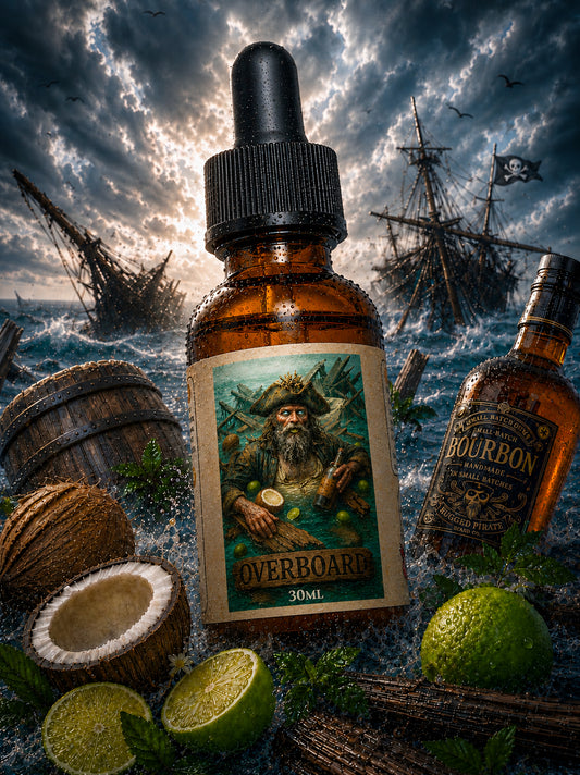 Overboard - Coconut, Lime, Bourbon, Teakwood, and Verbena Beard Oil, Butter & Cologne