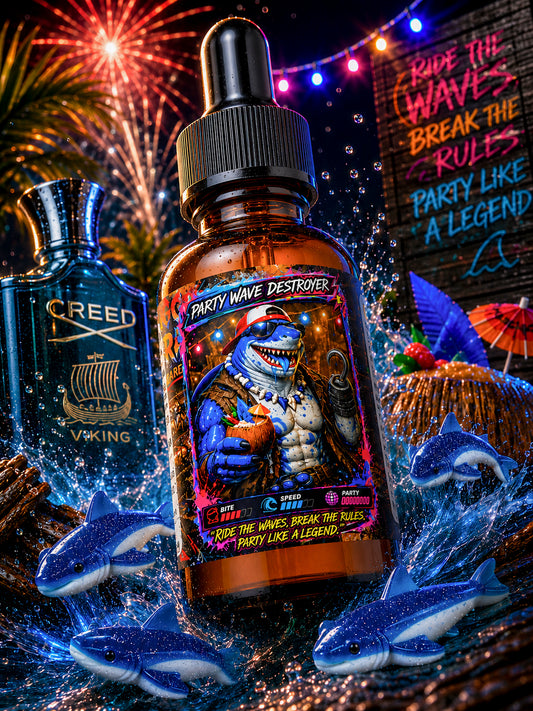 Party Wave Destroyer - Creed Viking And Blue Gummy Shark Beard Oil, Butter & Cologne