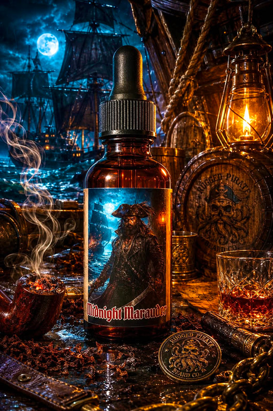 Midnight Marauder - Bourbon, Pipe Tobacco, and Tobacco Oud Beard Oil, Butter & Cologne