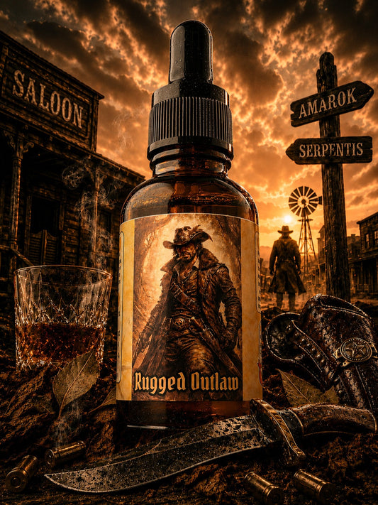 Rugged Outlaw – Leather, Bourbon & Tobacco Beard Oil, Butter & Cologne
