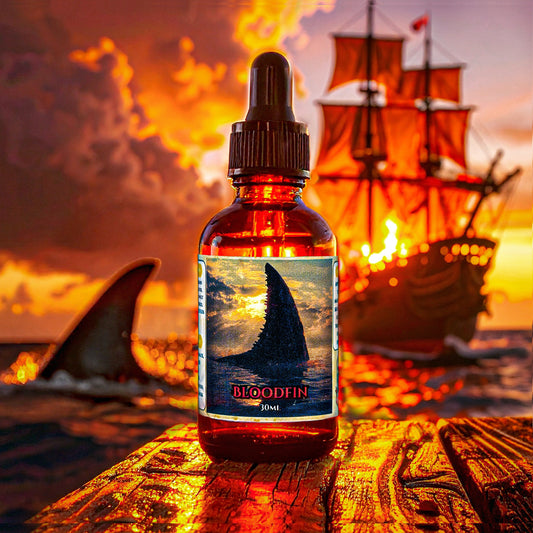 Bloodfin (Dark Pomegranate, Caramelized Tobacco, Briny Oud, Abyssal Teakwood, Black Amber Musk)