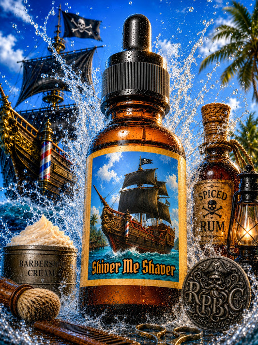 Shiver Me Shaver - Spiced Rum, Labdanum, and Barbershop Beard Oil, Butter & Cologne