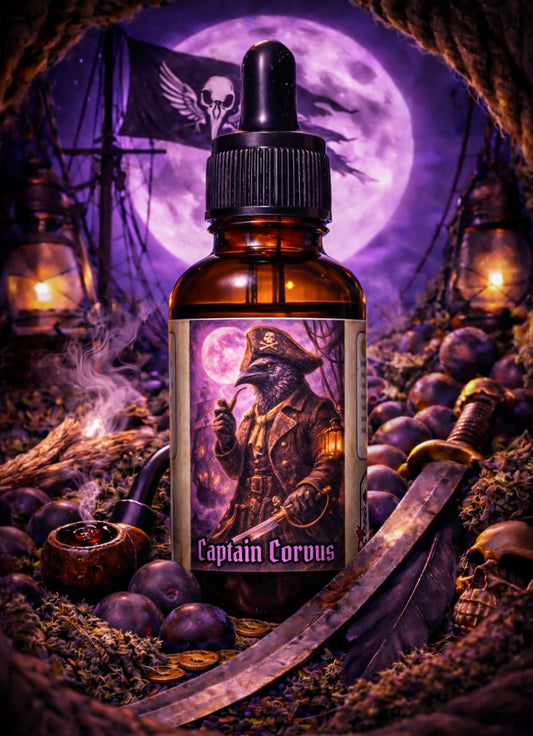 Captain Corvus (Plum, Pipe Smoke, Palo Santo, Mahogany, Hemp, Amber)
