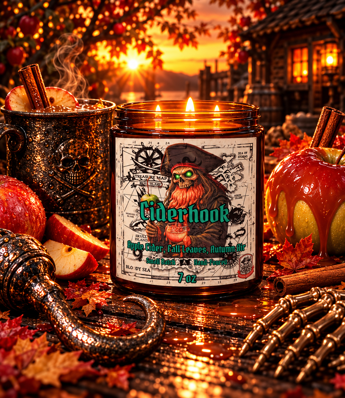 Ciderhook (Spiced Apple, Fall Leaves, and Autumn Air) Candle