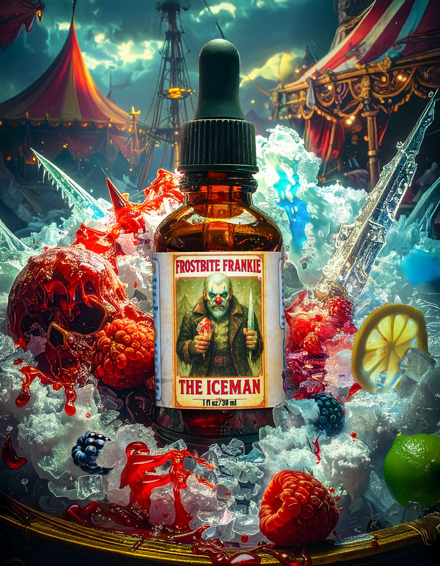 Frostbite Frankie - Grape, Blue Razz, Juniper, and Oud Beard Oil, Butter & Cologne