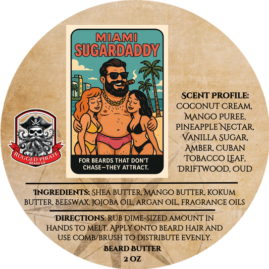 Miami Sugardaddy (Coconut Cream, Mango Puree, Pineapple Nectar, Vanilla Sugar, Amber, Cuban Tobacco Leaf, Driftwood, Oud)