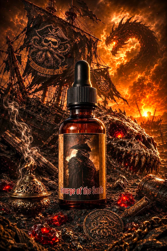 Scourge of the Sands - Nag Champa, Dragon's Blood, and Sandalwood Beard Oil, Butter & Cologne