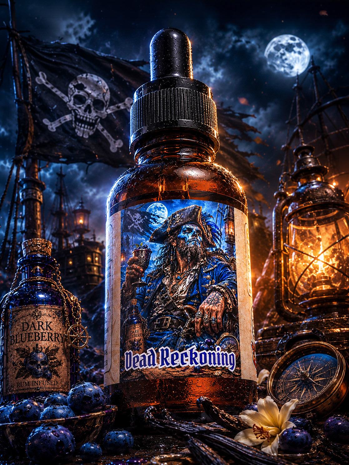 Dead Reckoning - Wild Blueberry, Dark Rum & Black Amber Beard Oil, Butter & Cologne