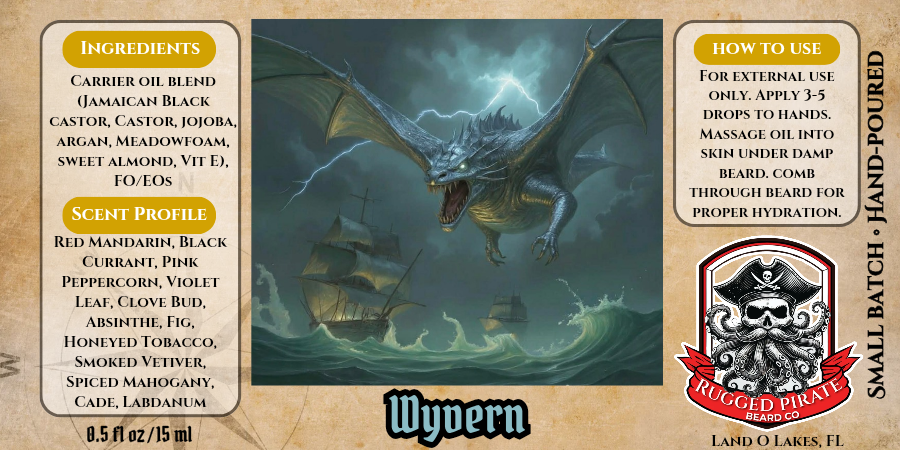 Wyvern - Black Currant, Absinthe, and Honeyed Tobacco Beard Oil, Butter & Cologne