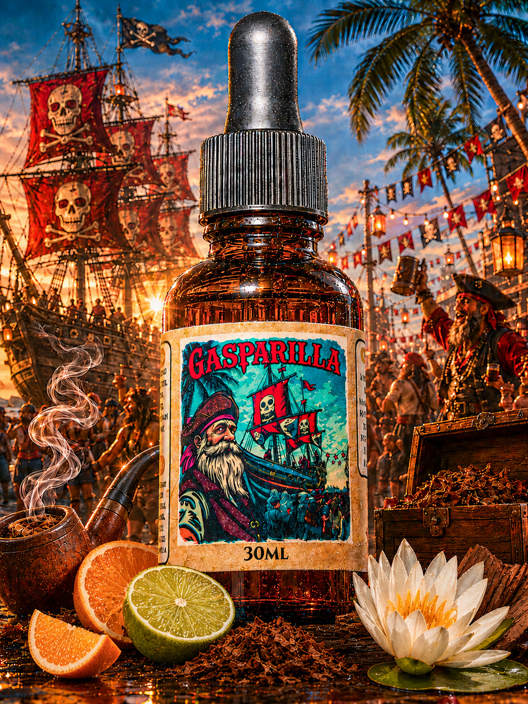 Gasparilla - Pipe Tobacco, Cherry Wood, and Spiced Citrus Beard Oil, Butter & Cologne