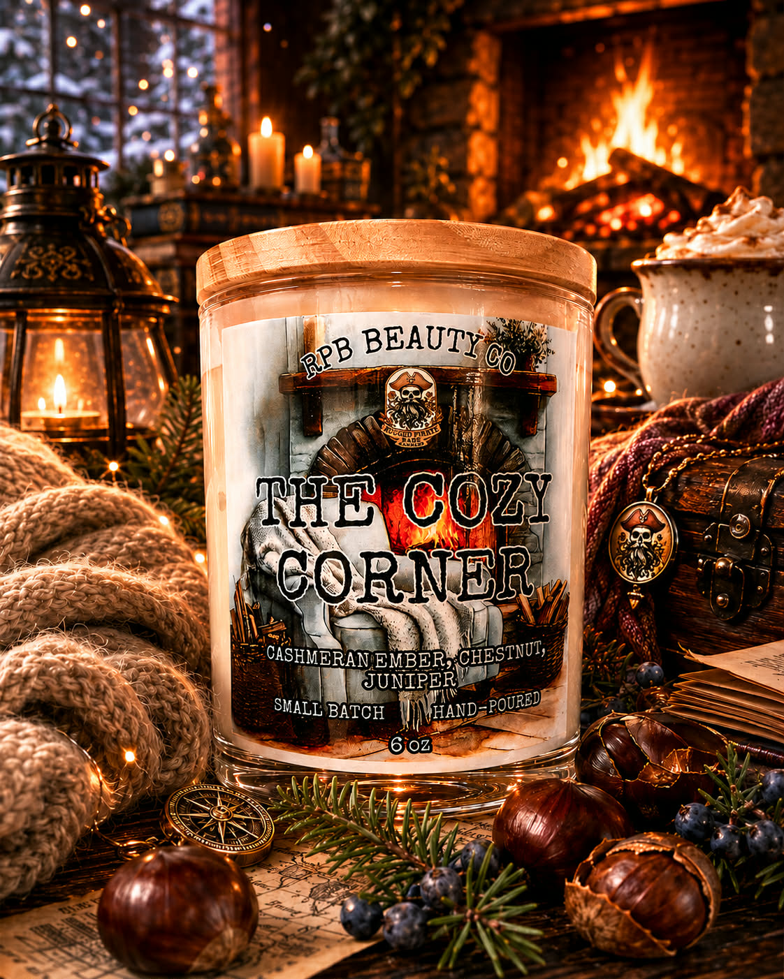 Cozy Corner (Cashmeran Embers, Chestnuts, Juniper) Candle