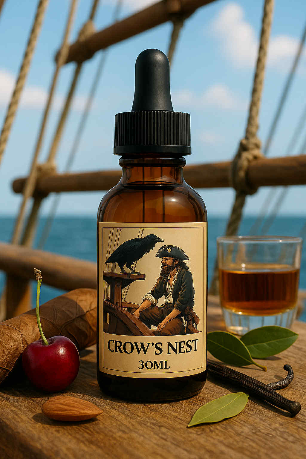 Crow's Nest (Cherry Almond, Tobacco, Bourbon, Vanilla, and Bay Leaf)