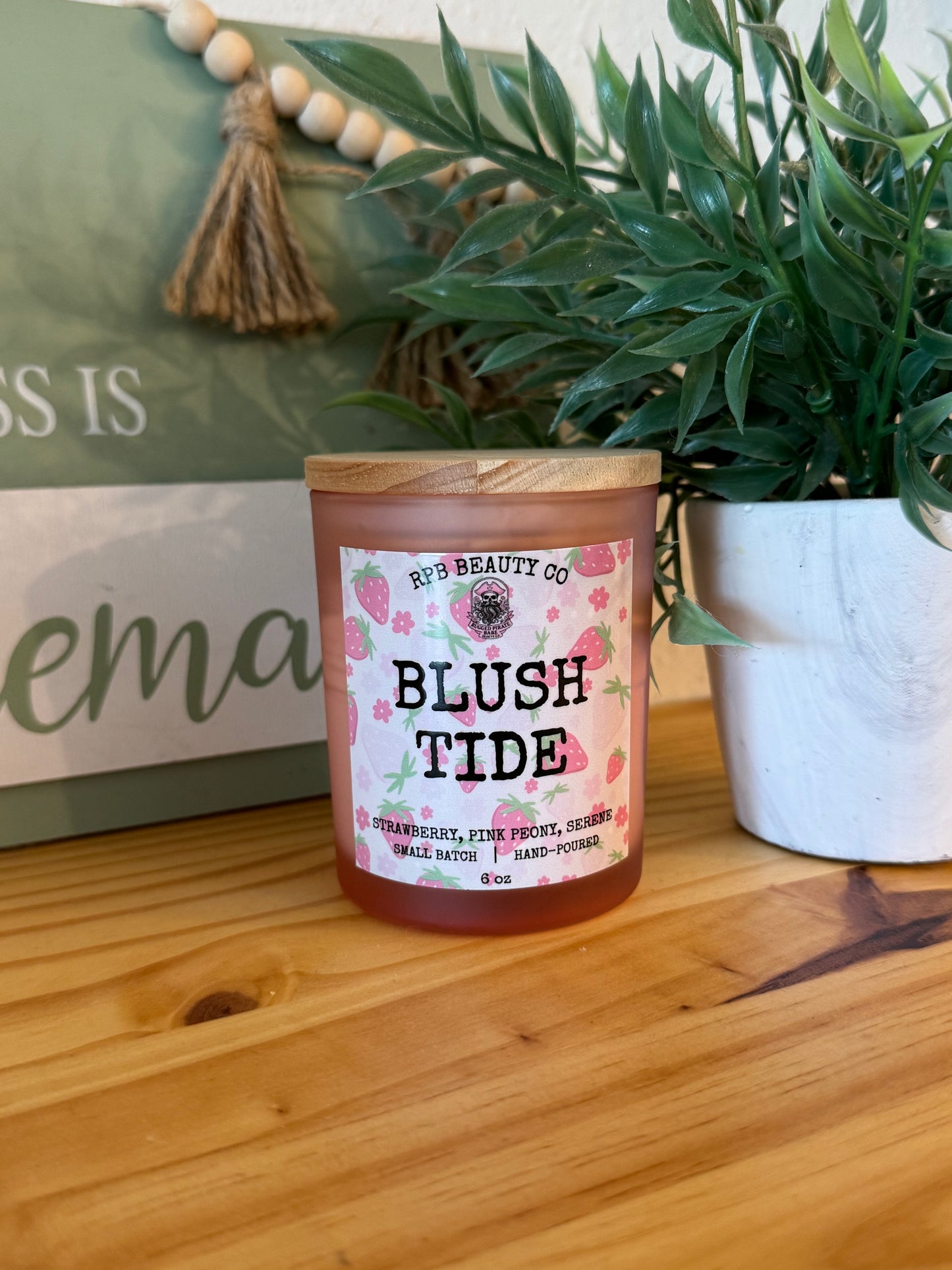 Blush Tide (Strawberry, Pink Peony, Serene) Candle