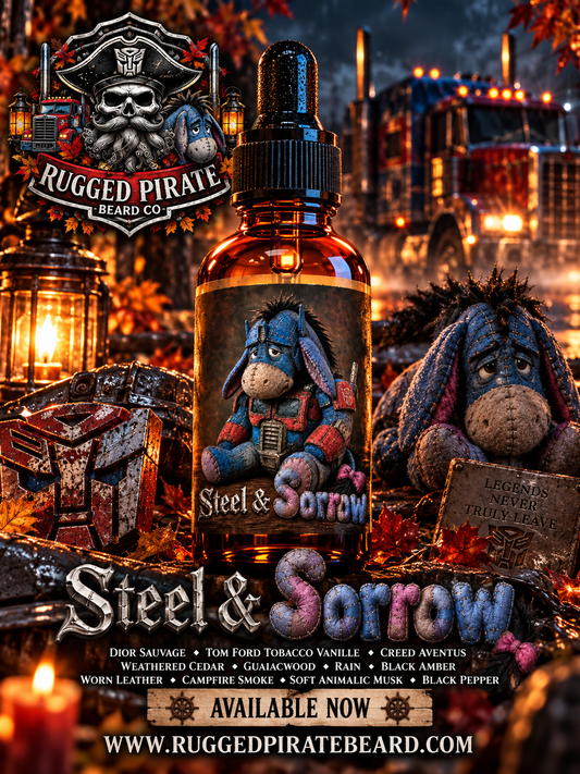 Steel & Sorrow - Sauvage, Tobacco Vanille, Aventus & Weathered Cedar Beard Oil, Butter & Cologne