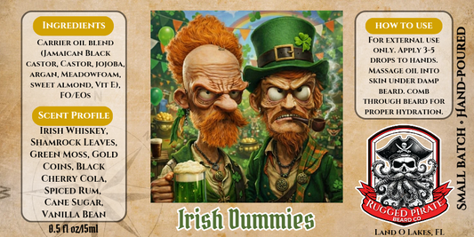 Irish Dummies - Clover, Irish Whiskey, and Black Cherry Cola Beard Oil, Butter & Cologne