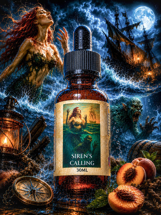 Siren's Calling - Sweet Peach Bourbon, Cedar, and Tobacco Beard Oil, Butter & Cologne