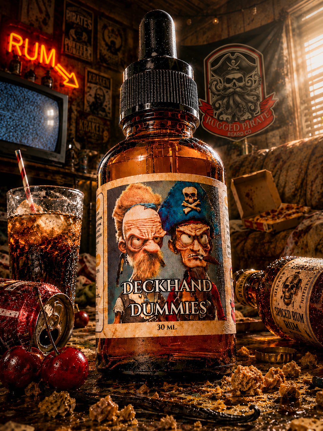 Deckhand Dummies (Black Cherry Cola, Spiced Rum, and Cane Sugar) Beard Oil, Butter, and Cologne