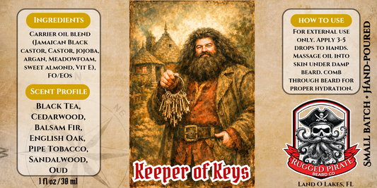 Keeper of Keys - Black Tea, Cedar, Balsam Fir, and Pipe Tobacco Beard Oil, Butter & Cologne