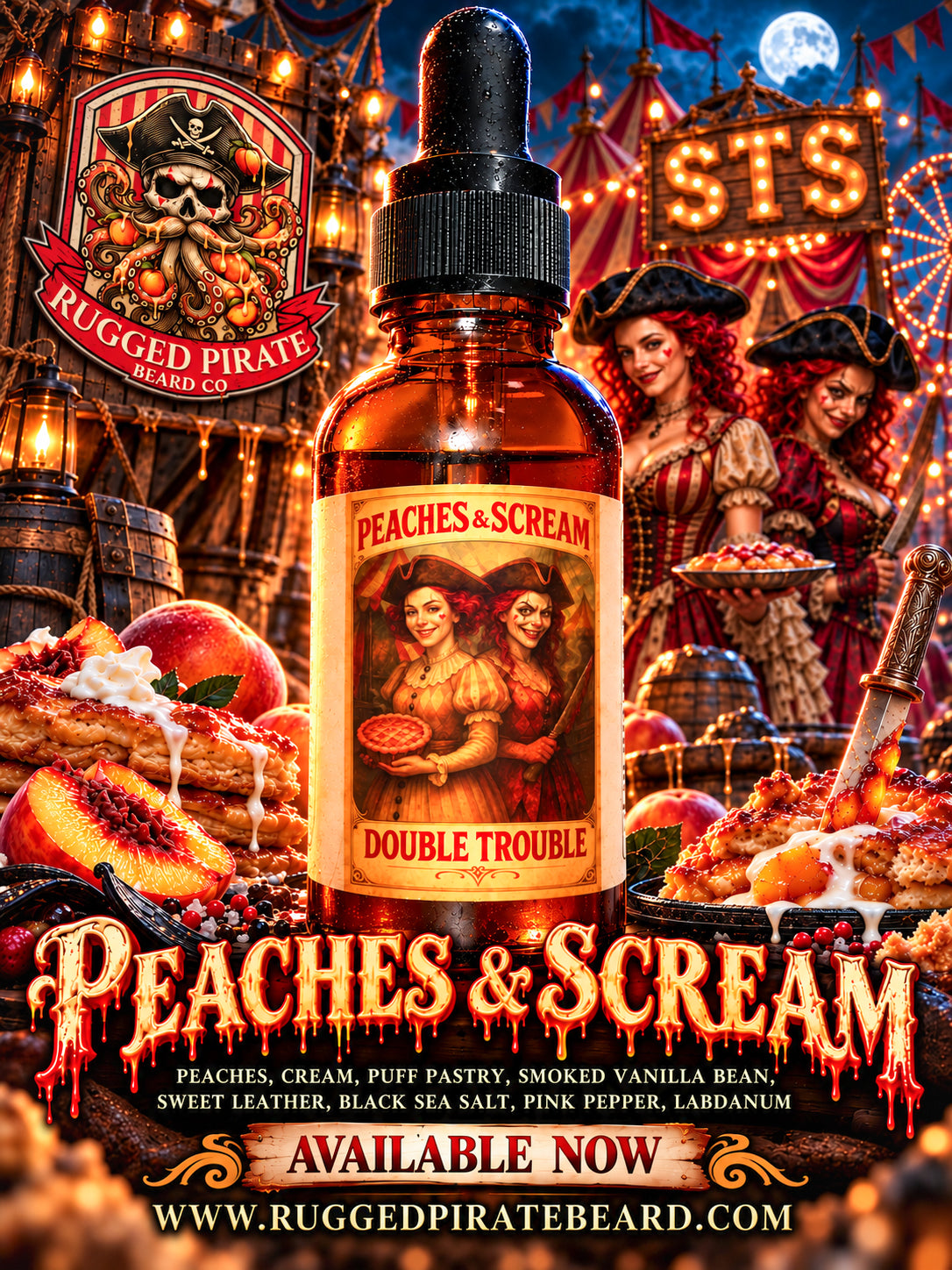 Peaches & Scream Beard Oil, Butter & Cologne