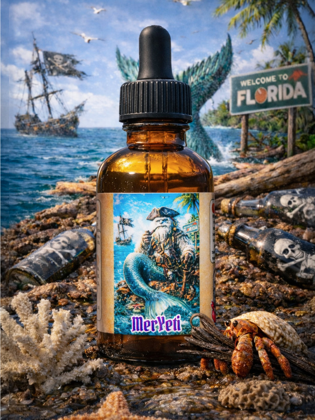 MerYeti - Spiced Rum and Oak Beard Oil, Butter & Cologne