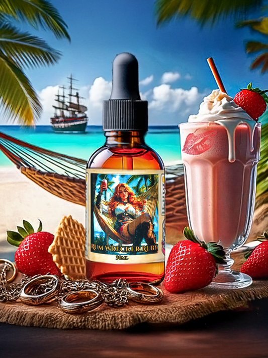 Rum Wrecker Ruby (Strawberry Milkshake with Caramelized Spiced Rum)