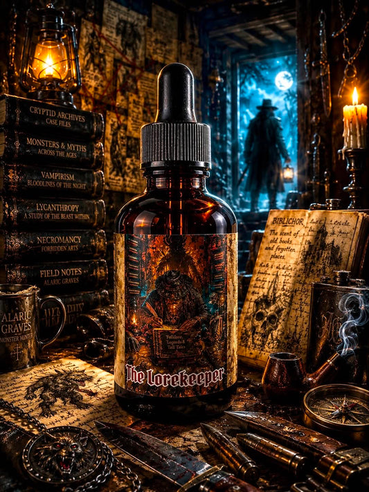 The Lorekeeper - Biblichor, Black Rum, and Cavendish Tobacco Beard Oil, Butter & Cologne