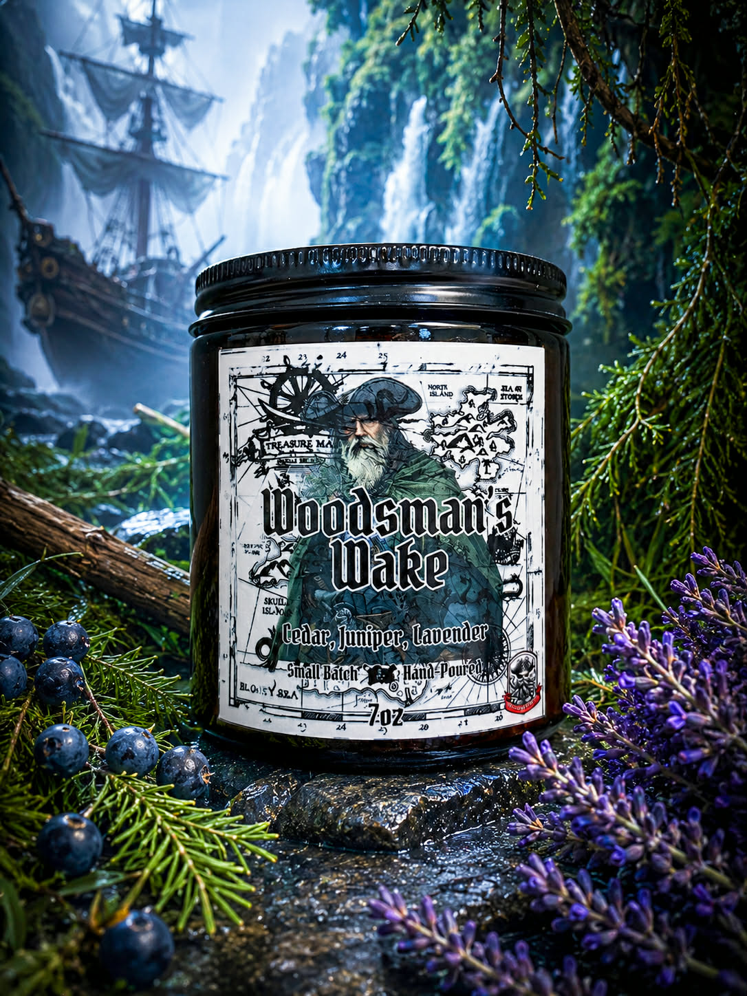 Woodsman's Wake (Cedar, Juniper, Lavender) Candle