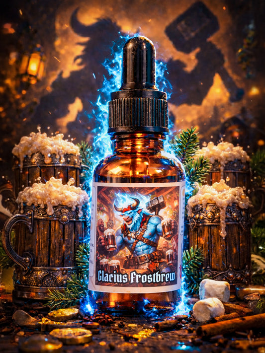 Glacius Frostbrew - Root Beer, Egg Nog, and Vetiver Beard Oil, Butter & Cologne