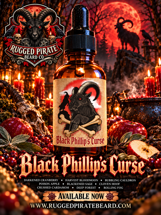 Black Phillip's Curse - Darkened Cranberry, Poison Apple & Deep Forest Beard Oil, Butter & Cologne