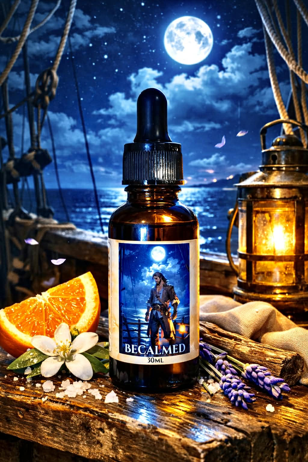 Becalmed - Calming Orange Blossom, Sweet Orange, and Relaxing Lavender Beard Oil, Butter & Cologne