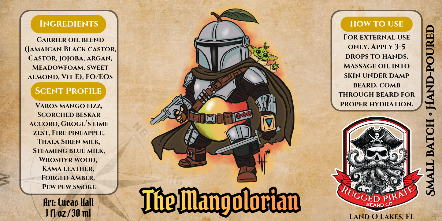 The Mangolorian - Mango, Lime, and Leather Beard Oil, Butter & Cologne