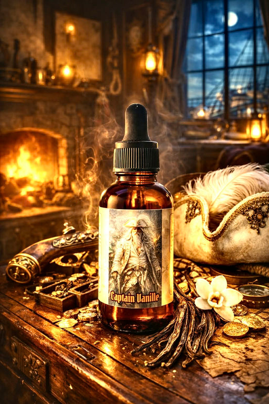 Captain Vanille - Madagascar Vanilla, Vanilla Cream, and By The Fireplace Beard Oil, Butter & Cologne