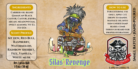 Silas' Revenge - Mountain Dew, Red Bull, and Watermelon Musk Beard Oil, Butter & Cologne