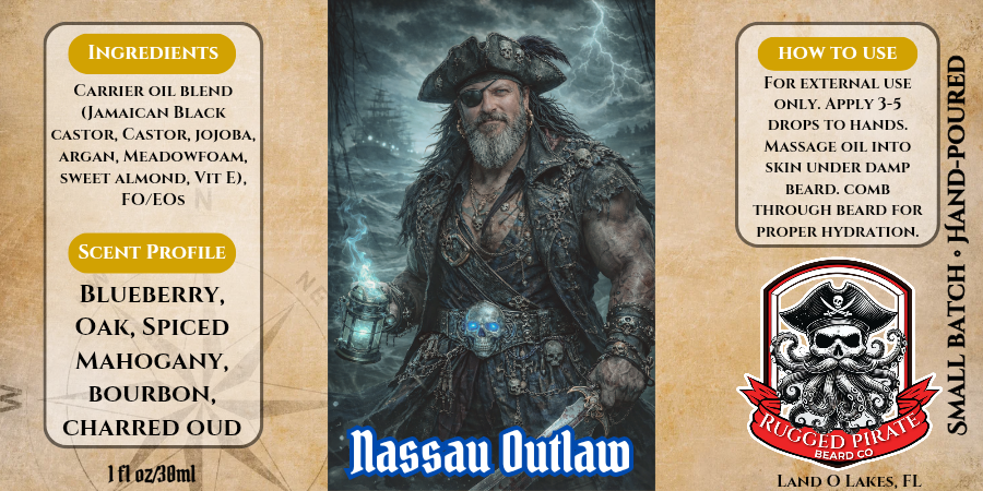 Nassau Outlaw (Blueberry, Oak, Spiced Mahogany, Bourbon, Charred Oud)