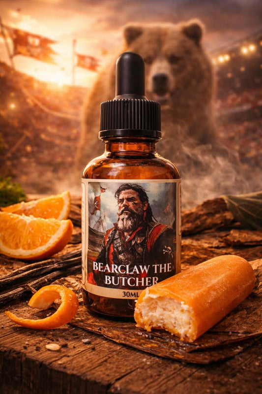 Bearclaw the Butcher - Beefed Up Orange Creamsicle, Tobacco, and Oak Moss Beard Oil, Butter & Cologne